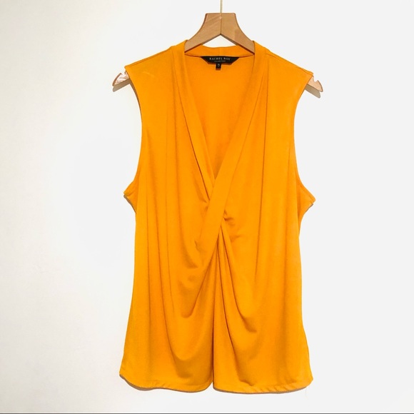 Rachel Roy Orange V-Neck Blouse - Picture 1 of 7
